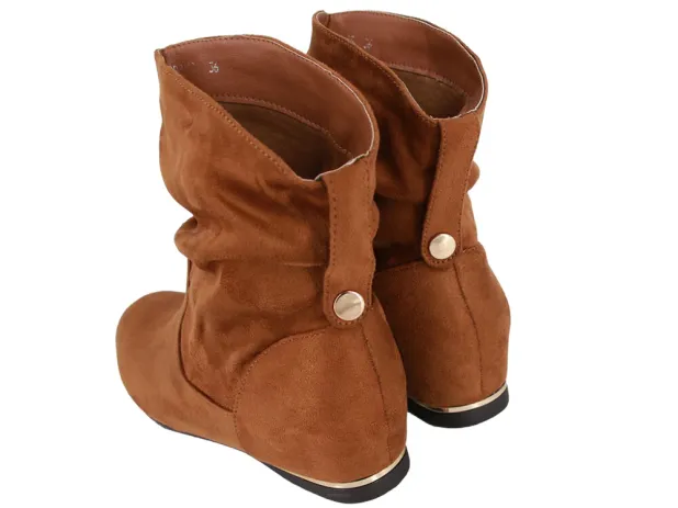 STYLOWE BOTKI NA KOTURNIE ZGRABNE BUTY DAMSKIE CAMEL BELLO